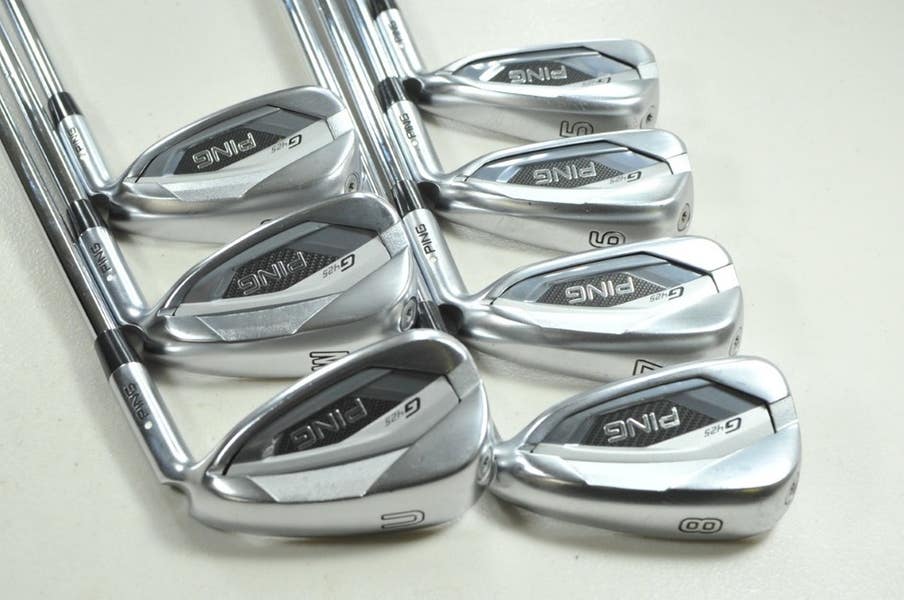 Ping G425 5-W,UW Iron Set Stiff Flex White Dot Right AWT 2.0 Steel