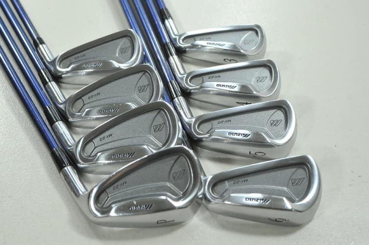Mizuno MX-23 3-PW Iron Set Regular Flex Right Exsar Blue Graphite # 209627