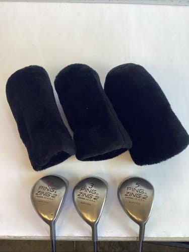 Ping Zing 2 Fairway Woods Set 1-3-5 With JZ Steel Shafts