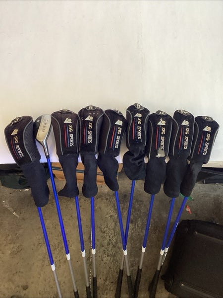 SVG Sports Titan Plus Hybrids Set 3-PW, AW Pro Launch Blue Stiff Graphite Shafts