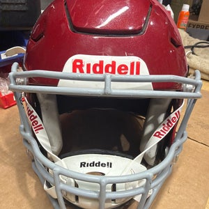 USED RIDDELL FLEX ADULT HELMET - MEDIUM - PEARL CARDINAL