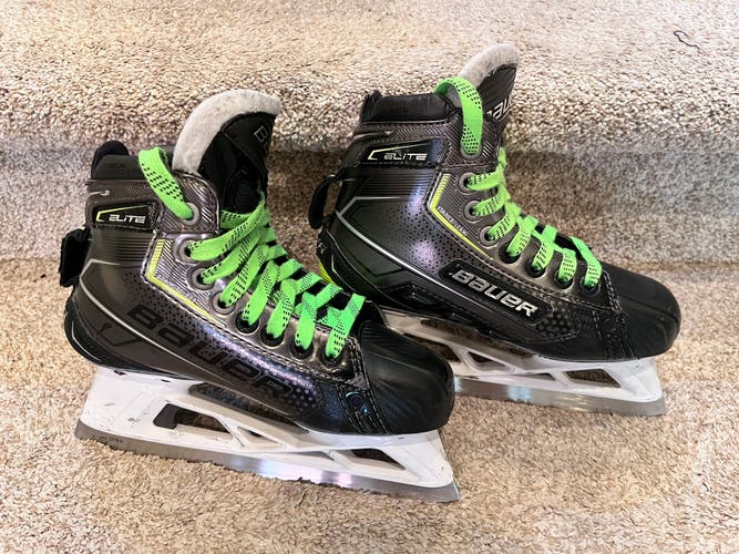 Junior Bauer Elite Goalie Hockey Skates Size 1.5 D (used) *FREE SHIP US*