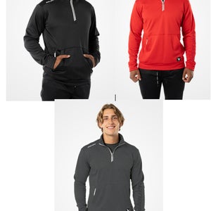 Bauer Hockey Team Fleece 1/4 Zip Hooded Sweatshirt