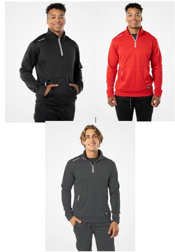 Bauer Hockey Team Fleece 1/4 Zip Hooded Sweatshirt