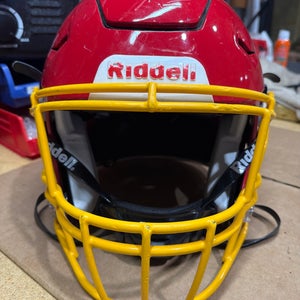 USED RIDDELL FLEX ADULT HELMET - LARGE - SCARLET