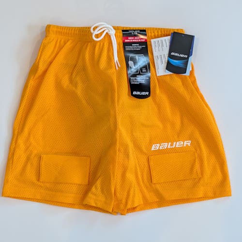 New Bauer JOCK SHORT MESH YELLOW - YOUTH LARGE