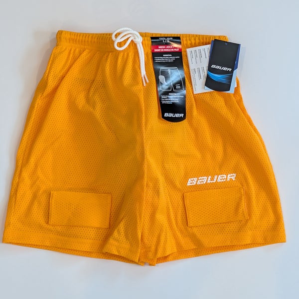 New Bauer JOCK SHORT MESH YELLOW - YOUTH LARGE
