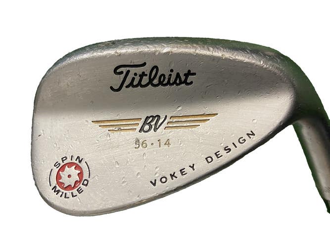 Titleist Vokey Design Spin Milled Sand Wedge 56*14 RH Stiff Steel 35" New Grip
