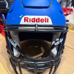 USED RIDDELL FLEX ADULT HELMET - LARGE - FLAT ROYAL BLUE