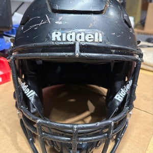 USED RIDDELL FLEX ADULT HELMET - LARGE - FLAT BLACK