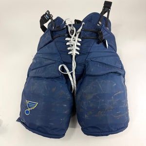 Used STL Blues Navy CCM HPG14A Goalie Pants - Fit 2 - #J631