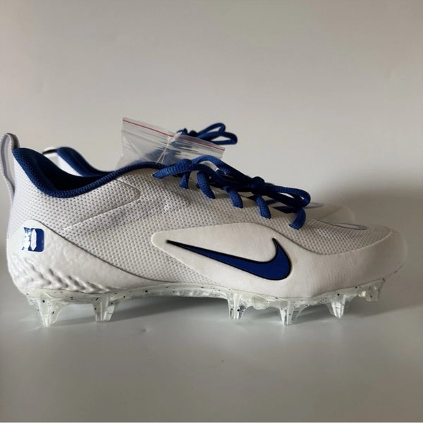 Nike Men’s 9.5 Alpha Huarache 8 Pro Duke Blue Devils PE Lacrosse Cleats CW4828-100 NEW