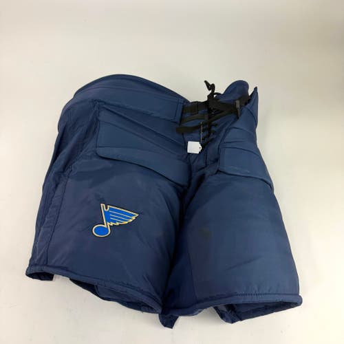 Used STL Blues Navy CCM HPG14A Goalie Pants - Fit 2 - #J443