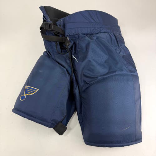 Used once STL Blues Navy Bauer Custom Pro - M+1" - Justin Faulk - #J437