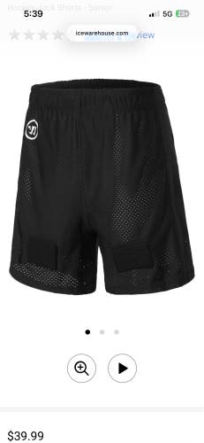 Warrior Alpha Ice Hockey Loose Fit Mesh Shorts Sr. Adult With Cup Jock large