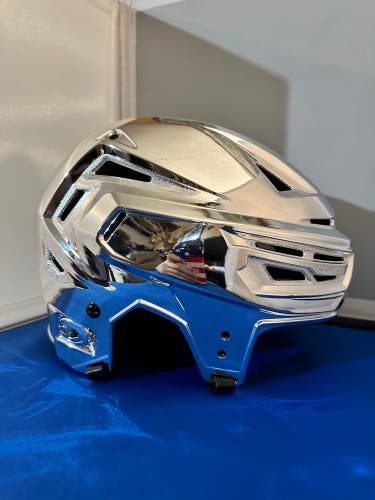 Large chrome Bauer Re-Akt 150 Helmet Pro Stock (New)