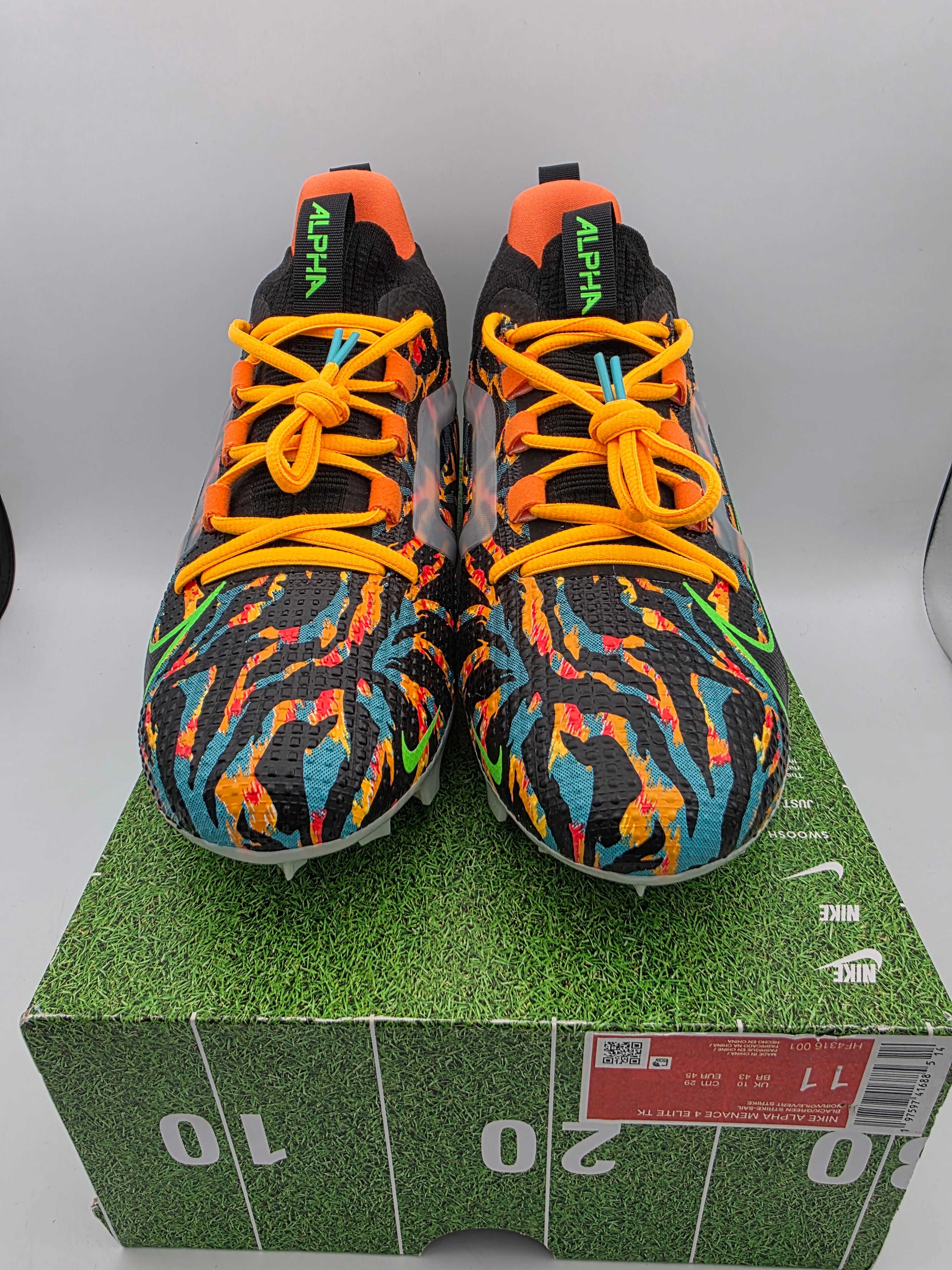 Nike Alpha Menace 4 Elite Cleat Travis Kelce HF4316-001 Mens Sz 11