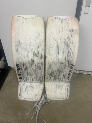 Large 2024 Bauer Supreme Shadow Goalie Leg Pads Pro Stock (Used)