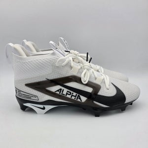 Nike Alpha Menace Elite 4 'White Black' Football Cleats Men's Size 9.5