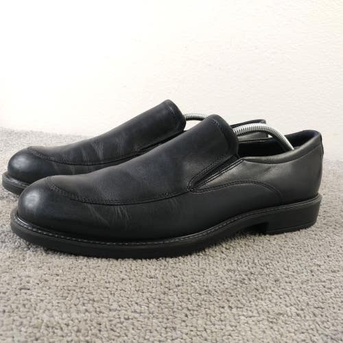ECCO Vitrus III Apron Toe Loafers Mens Size 11 Shoes Black Leather Slip On