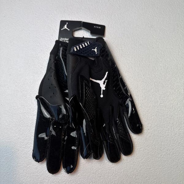 Jordan Fly Lock Football Gloves Mens Size XL All Black (INV#30