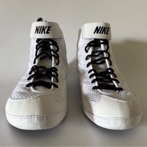 Nike Inflict Men’s Size 10 Wrestling Shoes White/Black 325256-101 NEW