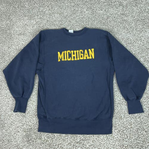 Vintage Michigan Wolverines Sweatshirt Mens XL NCAA Champion Reverse Weave Blue