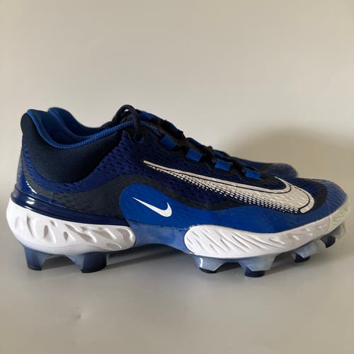 Nike Men’s 10 Alpha Huarache Elite 4 Low MCS Baseball Cleats Blue DX6962-414