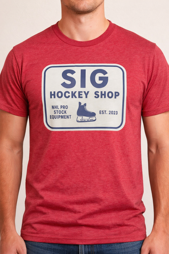 Red SIG Hockey T-Shirt-SIG Sign Logo-Large