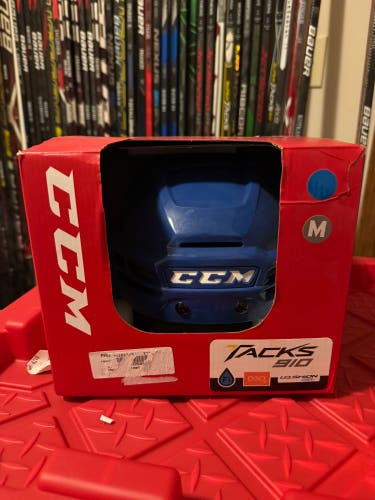 NEW CCM Tacks 910 Size MEDIUM Royal Blue Helmet In Box