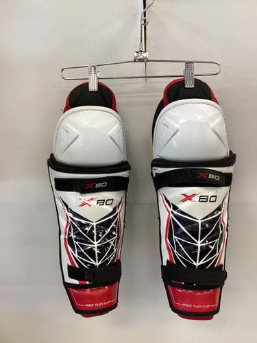 Used Bauer VAPOR X80 Intermediate Shin Guards White 13" 11851-S000042464