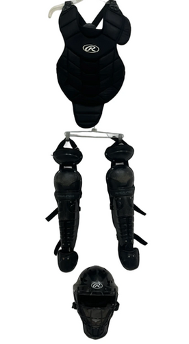 Used Rawlings Players Series 9-12 Youth Catchers Set Black 11692-S000145667