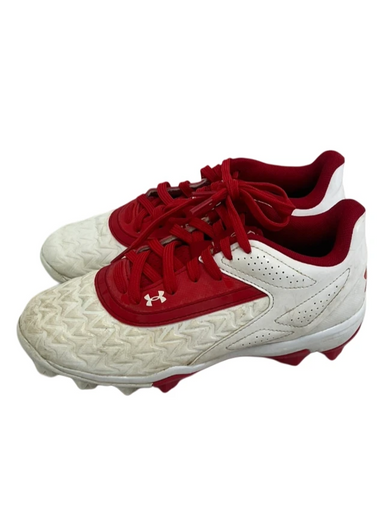 Used Under Armour Leadoff Jr 3 BB/SB Cleats White And Red 11692-S000145647