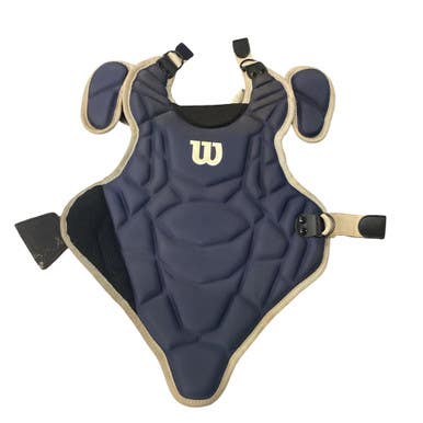 Used Wilson CHEST PROTECTOR Catchers Chest Protector Navy Blue Youth 11760-S000086786