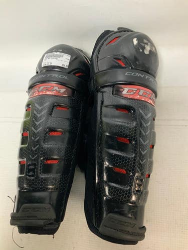 Used CCM RBZ CONTROL Intermediate Shin Guards Black 12" 11823-S000036963