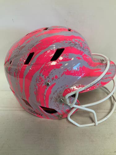 Used Schutt PINK CAMO Batting Helmet w/Mask Pink S/M 11823-S000036940