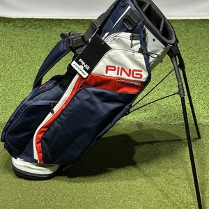 PING Hoofer 231 Golf Stand Carry Bag 5-Way Divider Color: Navy/White/Red New!