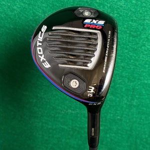 Tour Edge Exotics EXS Pro 15 Fairway Wood 3 HZRDUS Smoke Yellow 6.0 Stiff w/HC