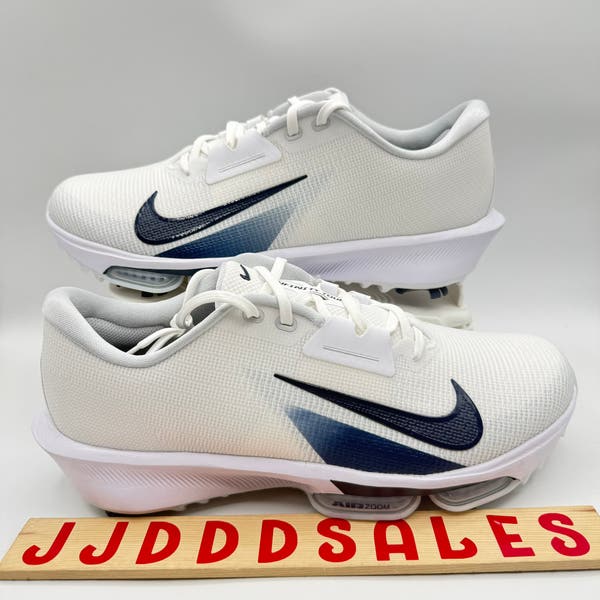 Nike Air Zoom Infinity Tour 2 Golf Cleats White Armory Navy  display picture 1