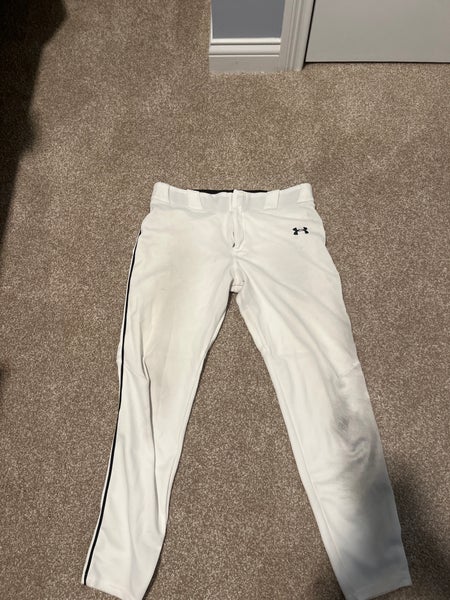 White Men's XL Youth Under Armour Game Pants (Used)