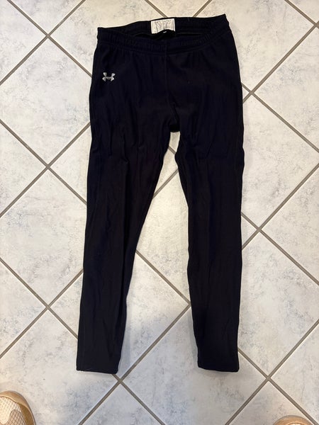WORN/USED Black Youth XL Unisex Under Armour Compression Thermal Leggings