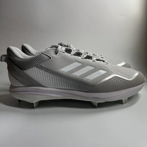 adidas Men’s Size 14 ICON 7 BASEBALL CLEATS Team Light Grey / Cloud White S23860