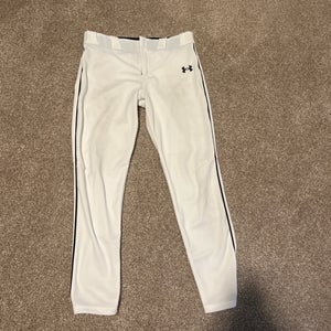 White Men's XL Youth Under Armour Game Pants (Used)