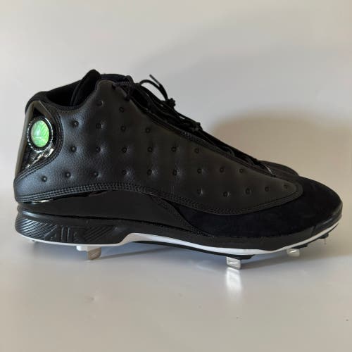 Air Jordan 13 Retro Men’s Size 16 Baseball Cleats Black/White AR4476-001 NEW
