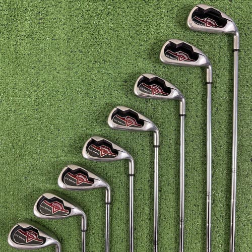 Callaway Big Bertha 2006 Iron Set 4-PW SW Uniflex Steel Shafts -1/2 Short