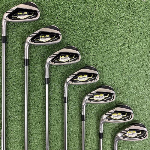 Tour Edge HL3 Hot Launch Iron Set 4-PW UST Mamiya Senior A Flex Left Handed