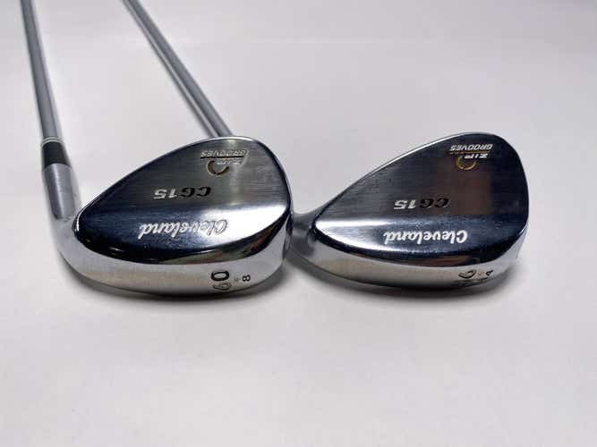 Cleveland CG15 Satin Chrome Wedge Set 56* 14 | 60* 8 Wedge Steel Mens RH