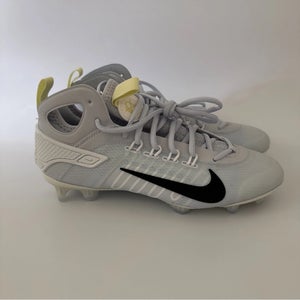 Nike Mens Size 12 Huarache 9 Elite Mid LAX SE Lacrosse Cleats Football Grey FV6149-001 NEW