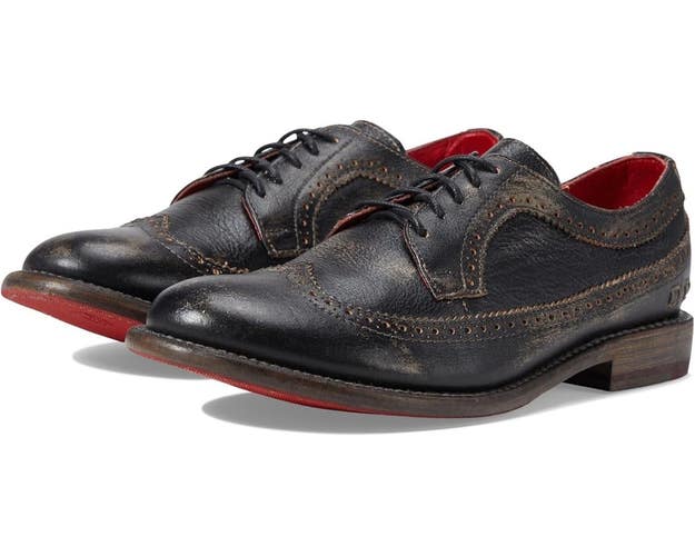 Bed Stu Lita K II Derby Women's US 8 Black Leather Wingtip Dress Shoes RG010