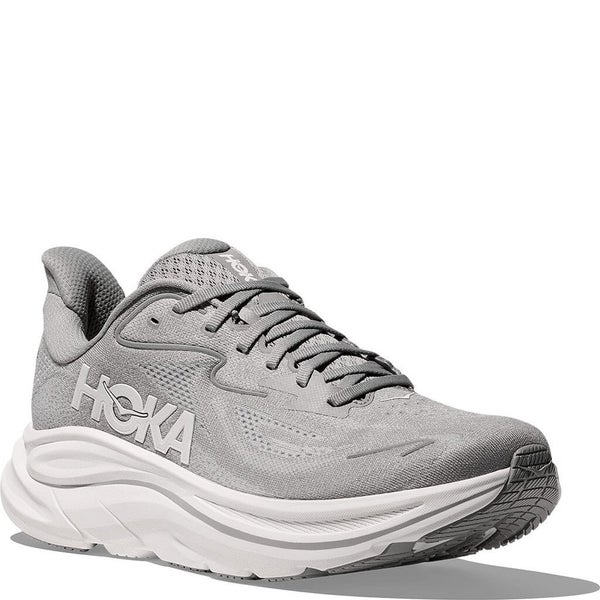 Hoka One One Clifton 10 1162051-STLLR Men's 9.5 4E Wide Gray Running Shoes RG059